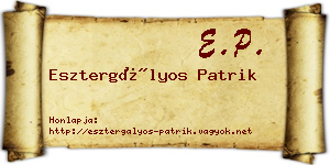 Esztergályos Patrik névjegykártya