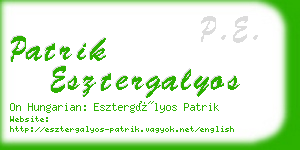 patrik esztergalyos business card